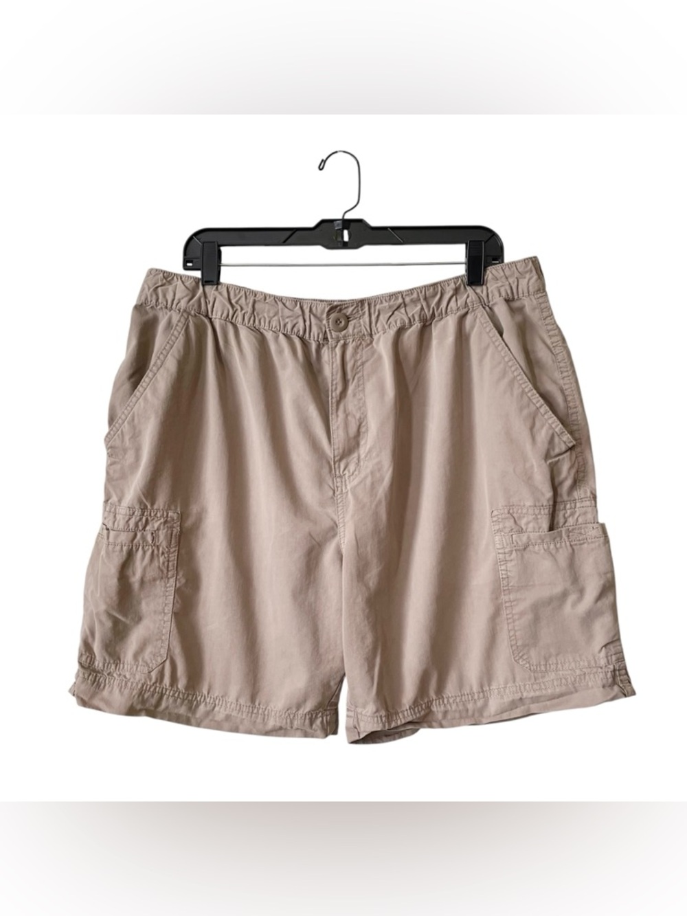 Magellan Outdoors Mens Cargo Shorts Size XL Khaki Cotton Fishing Hiking Gorpcore